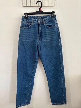 Nasty Gal High-Rise Blue Mom Jeans